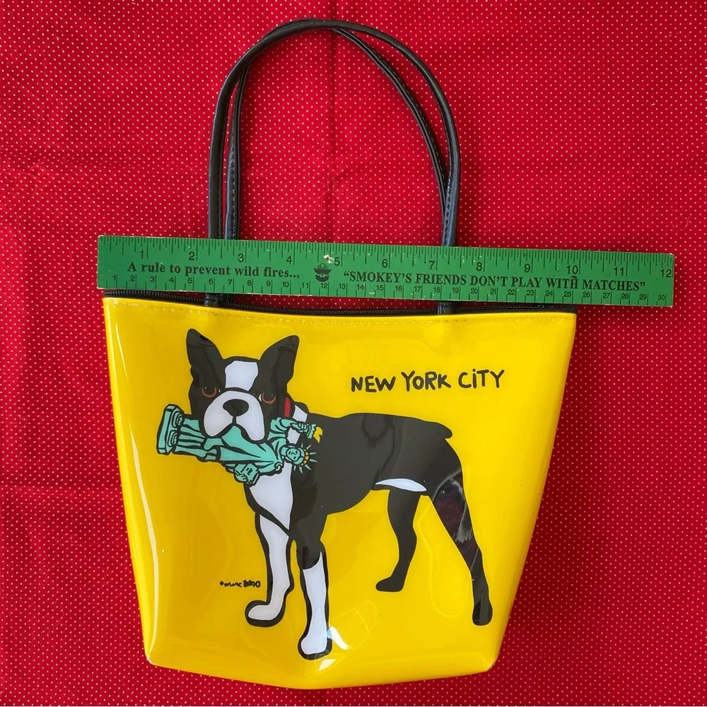 RARE Marc Tetro Boston
Terrier New York City. Small Handbag / Vinyl Purse - Picture 2 of 10
